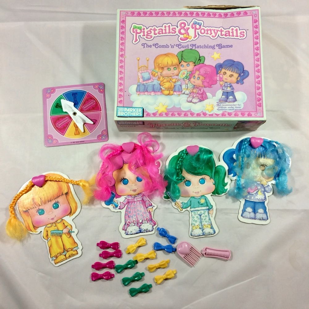 Vintage Pigtails & Ponytails Matching Game - Incomplete  - 1989 Parker Brothers